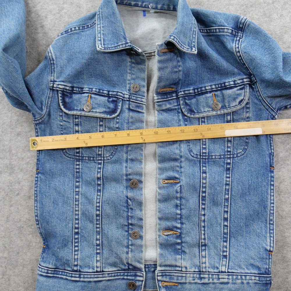 APC Jacket Womens Small Blue Denim Trucker Button Up Stretch Button Up - Picture 10 of 12